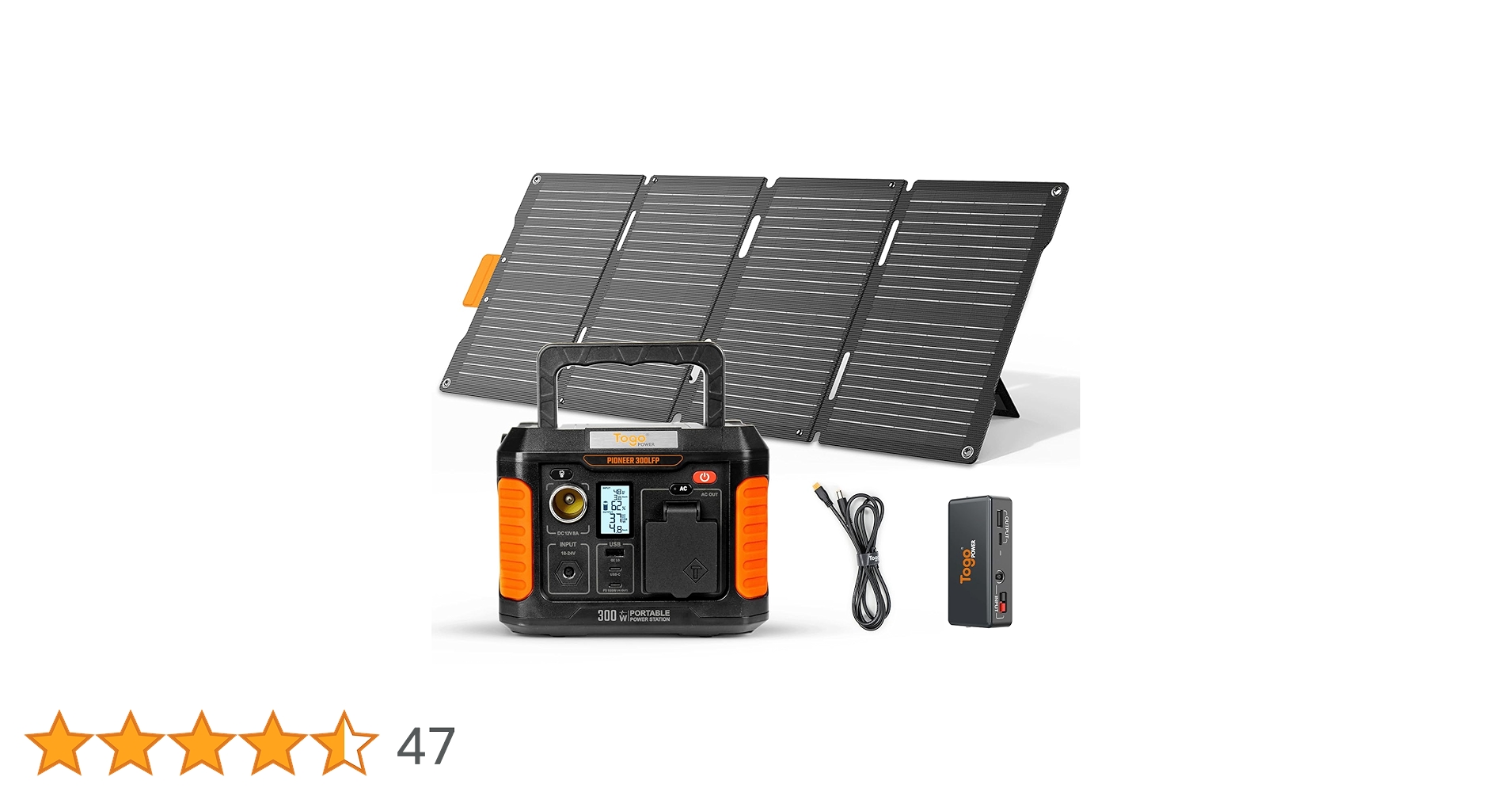 【未開封】Togo Power ポータブル電源 ソーラーパネル付き TogoPower ADVANCEシリーズ 折り畳み式 ソーラーパネル